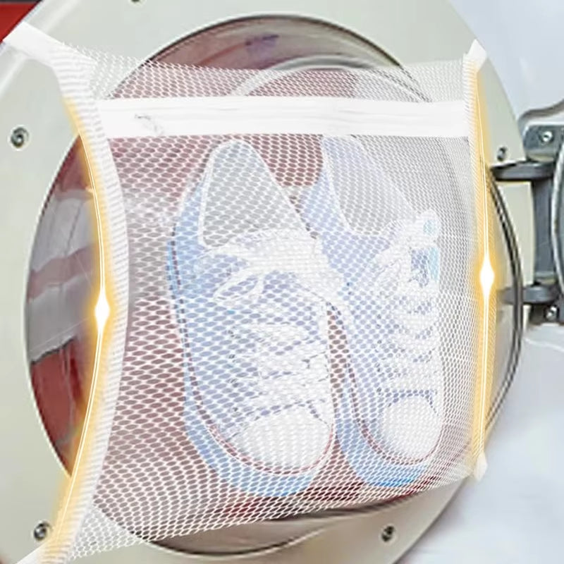 1/2PCS Mesh Shoe Drying Bag Universal Washing Machine Large Cloth Sneaker Cleaning Bag with Zipper Reusable Laundry Organization