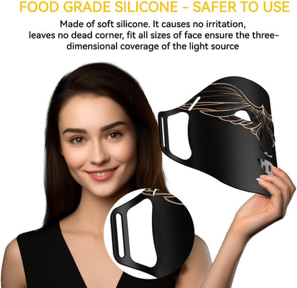 Led Face Mask Light Therapy,4 Colors Skin Rejuvenation 240 Led Red Light Mask,Led Face Mask Light Therapy for Facial Skin Care