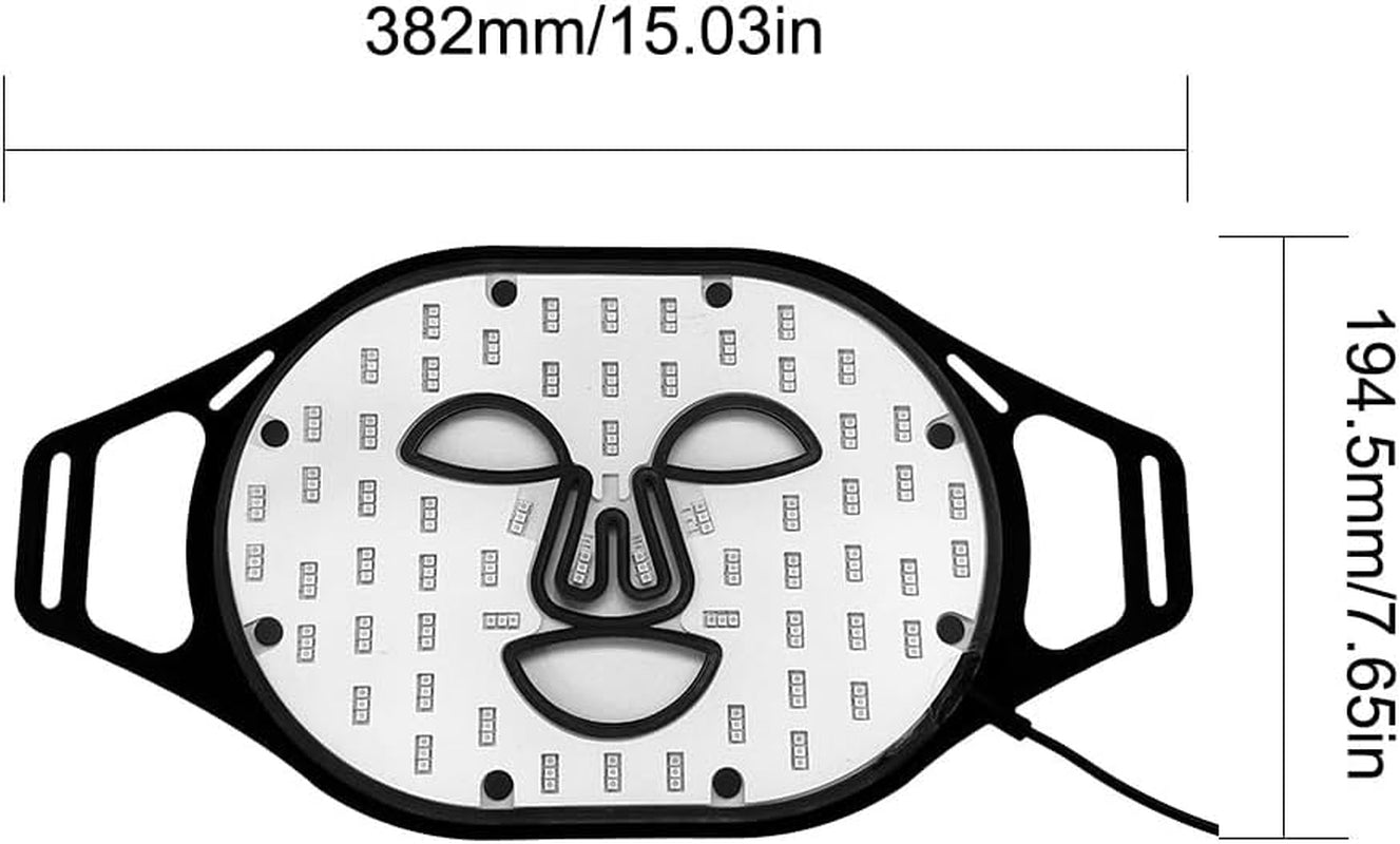 Led Face Mask Light Therapy,4 Colors Skin Rejuvenation 240 Led Red Light Mask,Led Face Mask Light Therapy for Facial Skin Care