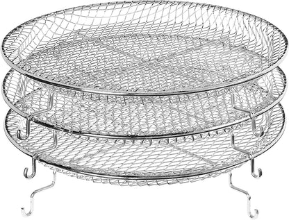 GW22955 7-Quart Electric Air Fryer with Dehydrator & 3 Stackable Racks, Digital Touchscreen with 8 Functions + Recipes, 7.0-Qt, Black/Copper