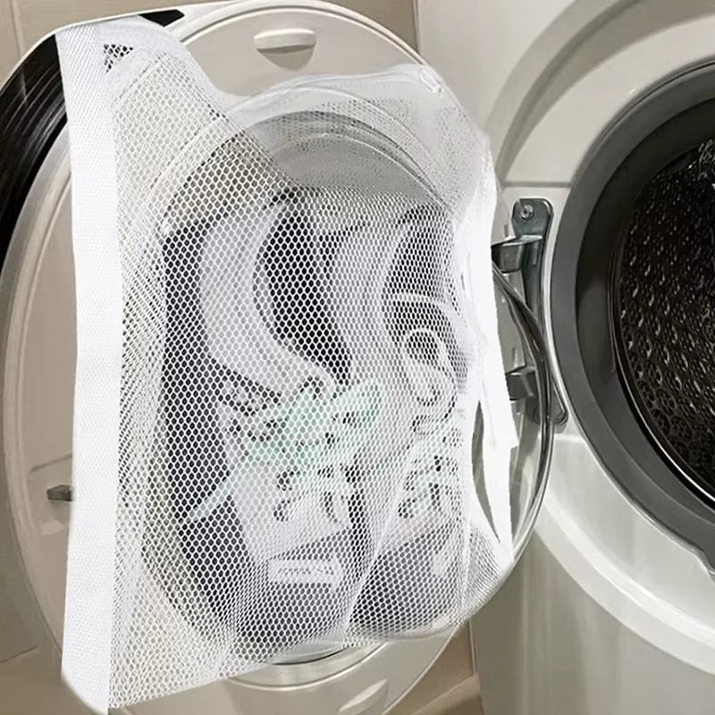 1/2PCS Mesh Shoe Drying Bag Universal Washing Machine Large Cloth Sneaker Cleaning Bag with Zipper Reusable Laundry Organization